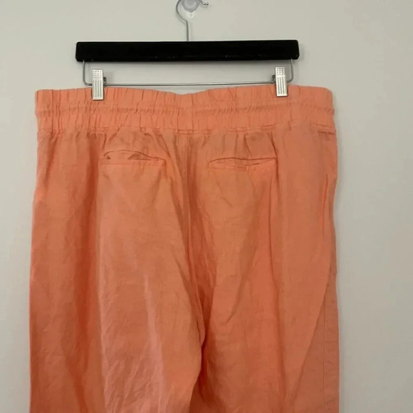 Athleta Cabo Linen Jogger Pants in Orange Size 16 - Picture 7 of 7